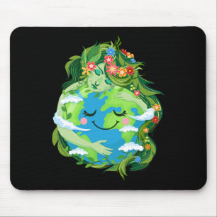 Niedliche Grüne Mutter Gaia Rettete Unser Planet E Mousepad