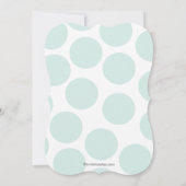 Niedliche Grüne Polka Dots Cross Kommune Einladung (Rückseite)