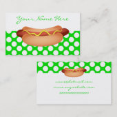 Niedliche grüne Polka-Punkte u. geschmackvoller Visitenkarte (Vorne/Hinten)