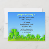 Niedliche grüne Ponies St Patrick's Day Horse Gebu Einladung (Rückseite)