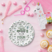 Niedliche grüne Recycelnd Lkw Kinder Name Alter Ge Pappteller (Party)