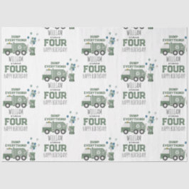 Niedliche grüne Recycelnd Lkw Kinder Name Alter Ge Seidenpapier