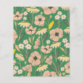 Niedliche grüne Rosa Blumendusche laden ein (Rückseite)