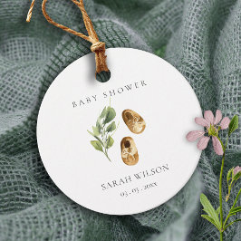 Niedliche grüne Rost Orange Schuhe Foliage Babydus Geschenkanhänger