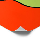 Niedliche grüne Schnecke Poster (Ecke)