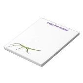 Niedliche grüne Stangen Insekten mit glücklichen G Notizblock (Rotiert)