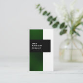 Niedliche grüne Streifenwäsche - saubere Visitenka Visitenkarte (Stehend Vorderseite)