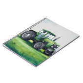 Niedliche Grüne Traktorfarm Wasserfarbe Kinder Notizblock (Linke Seite)