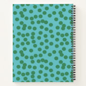Niedliche grüne und blaue Abstrakte Punkte Persona Notizblock (Rückseite)
