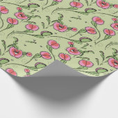 Niedliche grüne Venus-Flytrap auf Ihrer Liebe Geschenkpapier (Ecke)