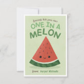 Niedliche Grüne Wassermelone Schule Einladung (Vorderseite)