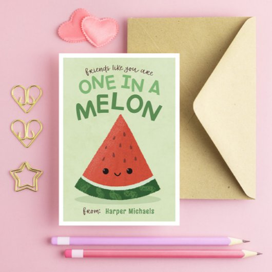 Niedliche Grüne Wassermelone Schule Einladung