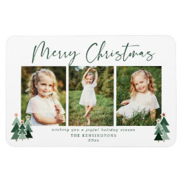 Niedliche Grüne Weihnachtsbäume Feiertag 3 Foto Magnet