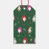 Niedliche grüne Weihnachtsbäume Geschenkanhänger (Rückseite)
