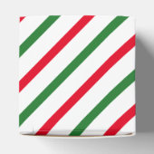 Niedliche, grüne, weiße, kantige Streifen Geschenkschachtel (Oben)