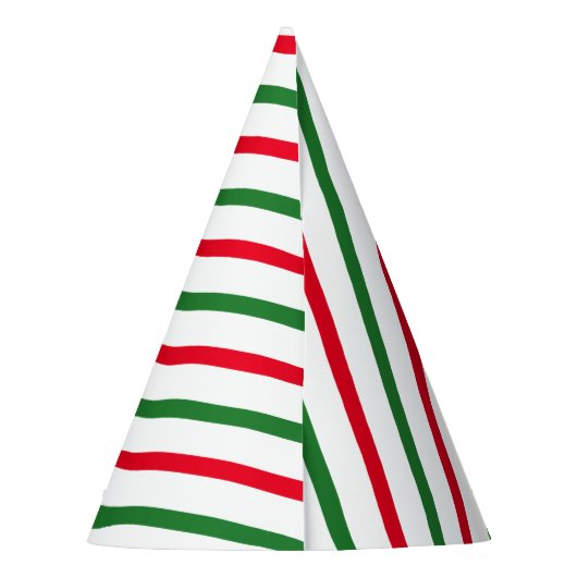 Niedliche, grüne, weiße, kantige Streifen Partyhütchen (Rückseite)