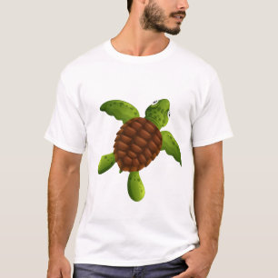 Niedliche grünes Seeschildkröte T-Shirt