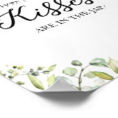 Niedliche Grünfläche Wasserfarbe Wie viele Küsse s Poster (Ecke)