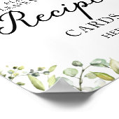 Niedliche Grünpflanzen Brautparty Rezept Karten si Poster (Ecke)