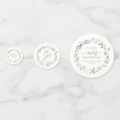 Niedliche Grünpflanzen Eukalyptus Brautparty Confe Konfetti (Vorderseiten)