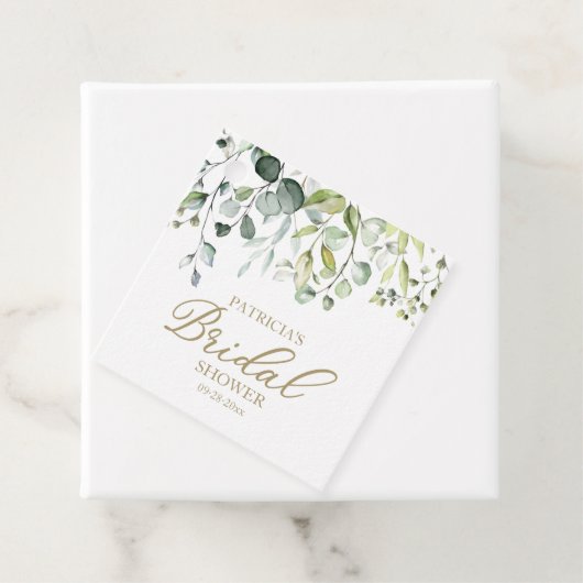 Niedliche Grünpflanzen Eukalyptus Wasserfarbenes B Geschenkanhänger (Beispiel)