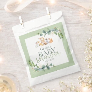 Niedliche Grünpflanzen Woodland Animals Kinderdusc Geschenktütchen