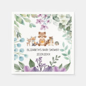 Niedliche Grünwaldtiere Papier Napkin Serviette (Vorderseite)