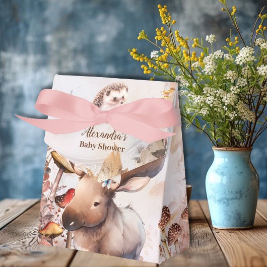 Niedliche Grünwaldtiere Woodland Babydusche Geschenkschachtel