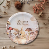 Niedliche Grünwaldtiere Woodland Babydusche Pappteller