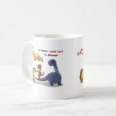 Niedliche Gruppe Dinosaurier Rawr bedeutet uns Kaffeetasse (Vorderseite Links)