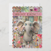 Niedliche Grußkarte für Elefanten und Maus Einladung (Vorderseite)