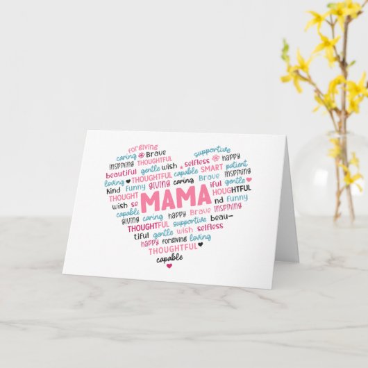 Niedliche Grußkarte für Mutter; Mama; Mama; Mama;  Karte (Gelbe Blume)