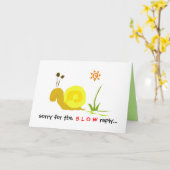 Niedliche Grußkarte mit Schnecke Karte (Gelbe Blume)