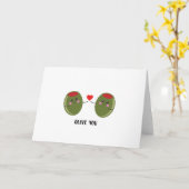 Niedliche Grußkarte "Olive you" Karte (Gelbe Blume)