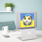 Niedliche Guinea Aufkleber (Laptop auf Schreibtisch)