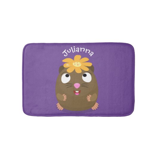 Niedliche Guinea Cartoon Badematte (Vorderseite)