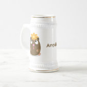 Niedliche Guinea Cartoon Bierglas (Vorderseite Links)