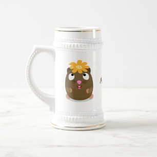 Niedliche Guinea Cartoon Bierglas