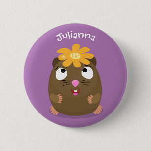 Niedliche Guinea Cartoon Button