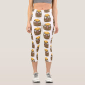 Niedliche Guinea Cartoon Capri Leggings (Vorderseite)