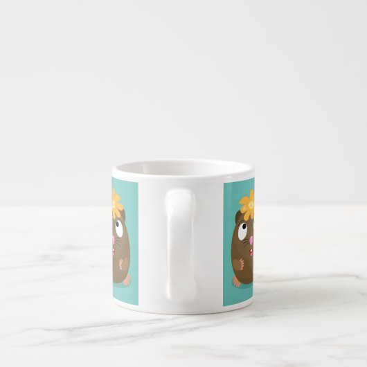 Niedliche Guinea Cartoon Espressotasse (Rückseite)