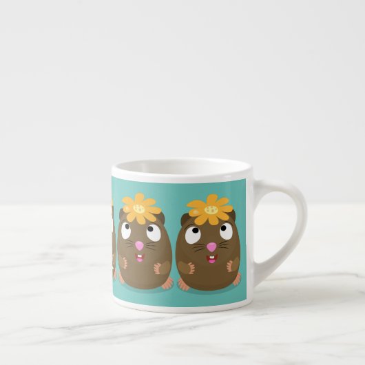 Niedliche Guinea Cartoon Espressotasse (Rechts)