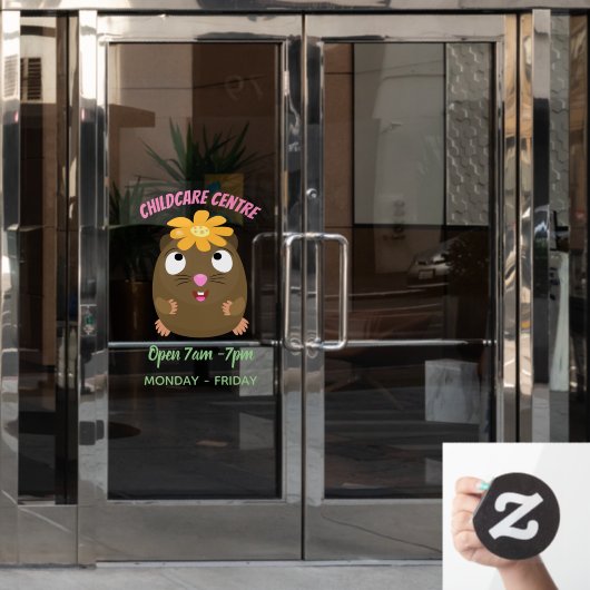 Niedliche Guinea Cartoon Fensteraufkleber (Büro Tür)