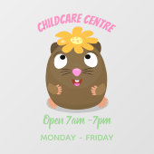 Niedliche Guinea Cartoon Fensteraufkleber (Blatt)