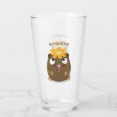 Niedliche Guinea Cartoon Glas (Rückseite)