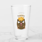 Niedliche Guinea Cartoon Glas (Vorderseite)