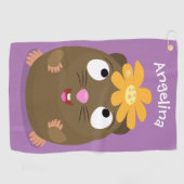 Niedliche Guinea Cartoon Golfhandtuch (Horizontal)
