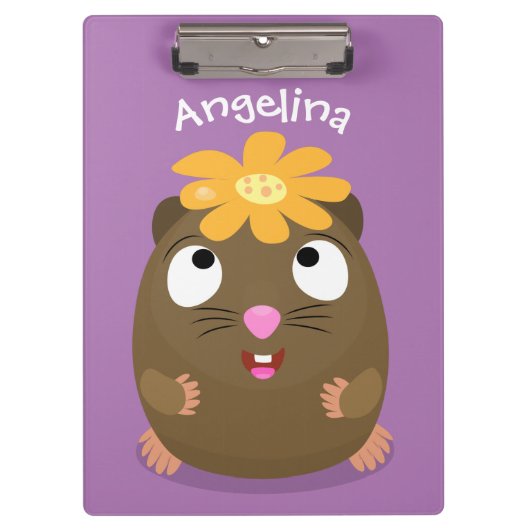 Niedliche Guinea Cartoon Klemmbrett (Vorderseite)