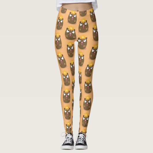 Niedliche Guinea Cartoon Leggings (Vorderseite)