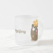 Niedliche Guinea Cartoon Mattglastasse (VorderseiteRechts)